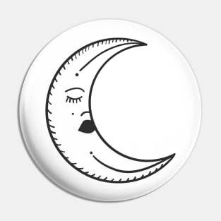 Moon Face Pin