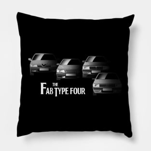 Fab Type 4 cars album cover Pillow