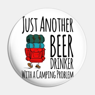 Beer Loving Camping Lover Pin