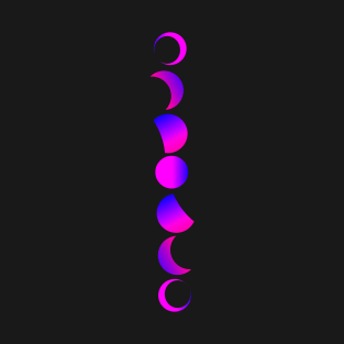 MOON PHASES, neon T-Shirt