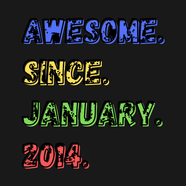 Awesome. Since. January. 2014. Shirt by LBAM, LLC