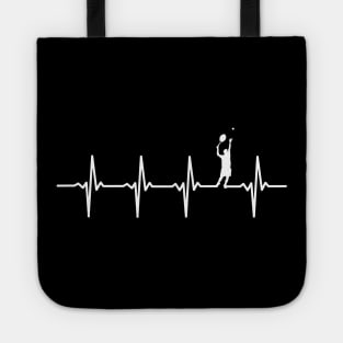 Tennis Heartbeat Gift For Tennis Players Tote