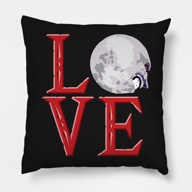 Love Moon Pillow by InsomniaStudios