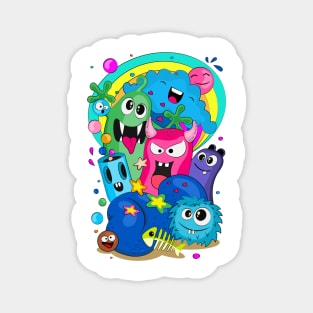 Cheerful company of monsters_2 Magnet