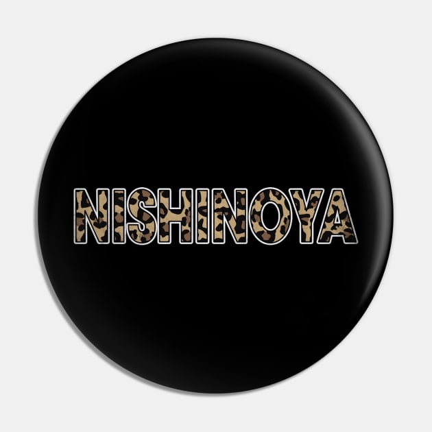 Awesome Proud Name Nishinoya Pattern Retro Anime Pin by Amir Dorsman Tribal