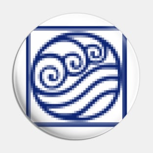 Pixelated Water Symbol Pin