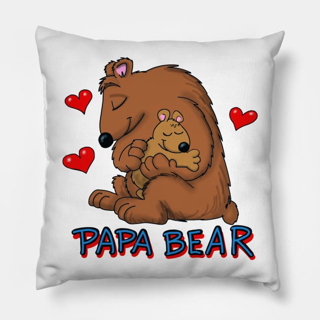 papa bear Pillow by wolfmanjaq