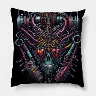 Cyborg Hearts Pillow