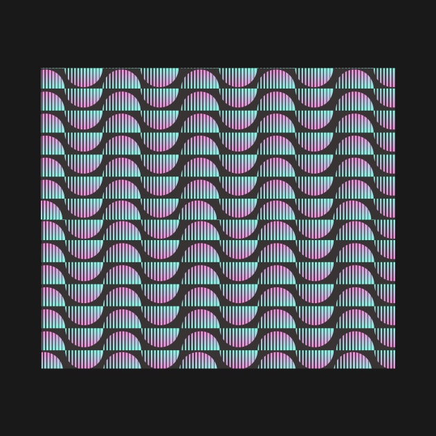 80s Gradient Arch Pattern - Vaporwave by rosiemoonart