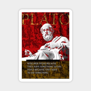 Plato Philosophical/Motivational Quote on Wisdom 2 Magnet