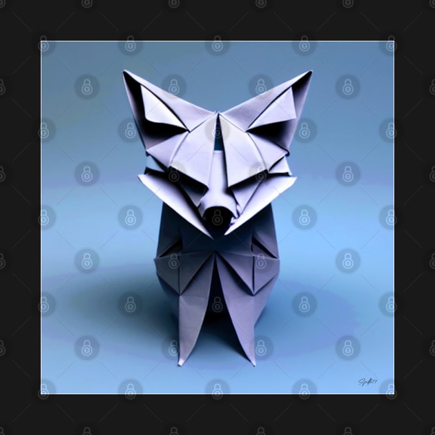 ORIGAMI FOX #001 (FRAMED) by RickTurner