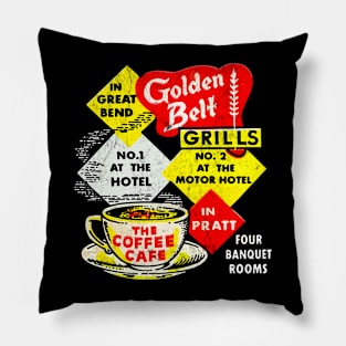 Golden Belt Grills  - Vintage 60s Aesthetic Pillow