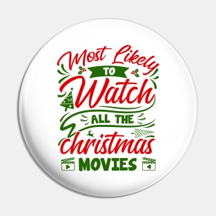 Most Likely To Watch All The Christmas Movies Pin