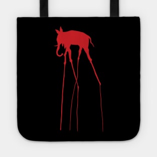 Salvador Dali Elephant Minimal Artwork Cutout Tote