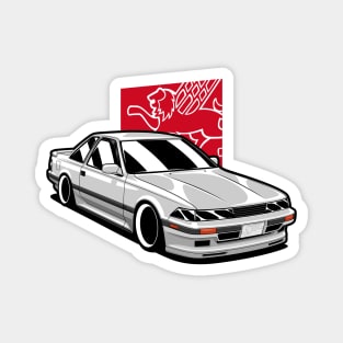 White Soarer Classic JDM Coupe Magnet