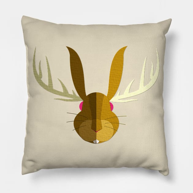 Jackalope Pillow by Mattfields