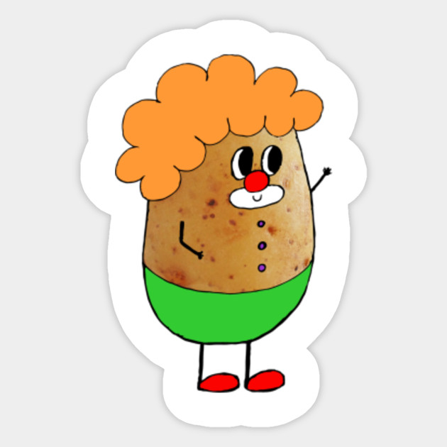 Clowntato Happy Clown Cartoon Sticker Teepublic