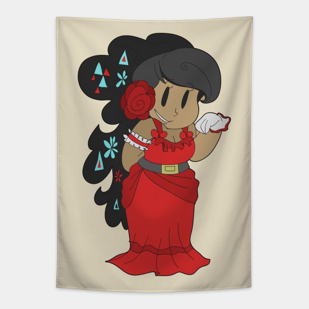 Flamenco Dancer Girl Tapestry by saradaboru