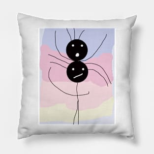 Kids Messing Around Stick Figure Pillow