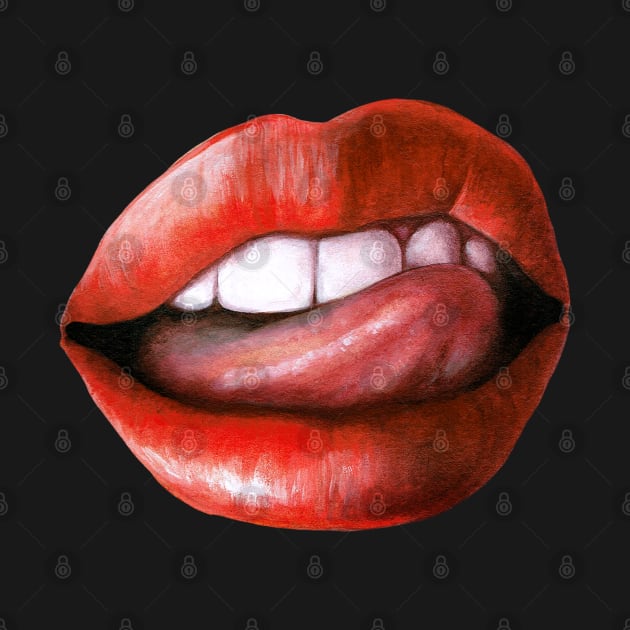 Her Luscious Lips by The Art of Megan Mars