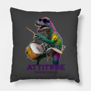 T-Rex Playing Snare Drum Pillow