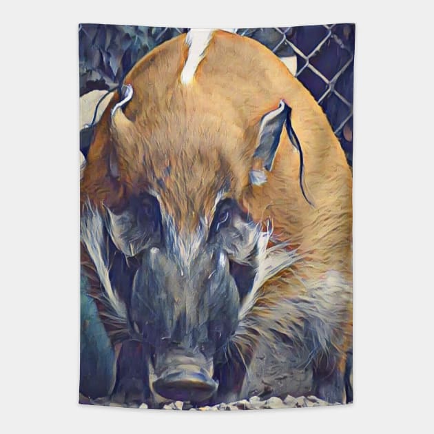 Red River Hog Tapestry by Sharonzoolady