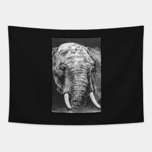 Elephant in graphite Tapestry