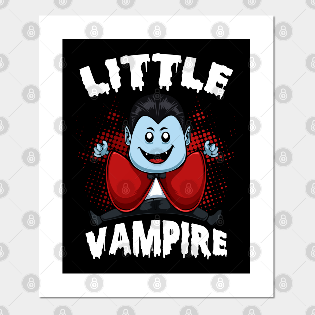 Little Vampire Cute Kawaii Dracula Halloween Monster Vampire Posters And Art Prints Teepublic Uk