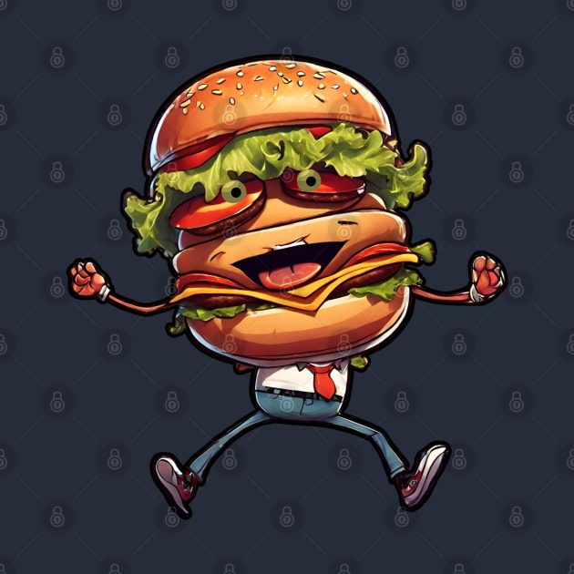 Dancing Hamburger with Olives for Eyes. by Gone Retrograde