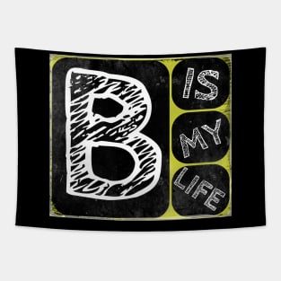 B t-shirt Tapestry