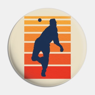 Vintage Baseball Silhouette Pin