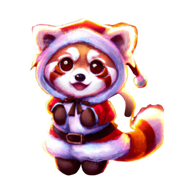 Beauty red panda santa outfit by Vorticella