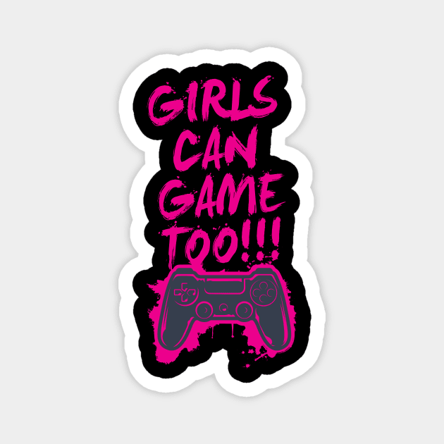 Gamer Girl T-Shirt Magnet by adcastaway