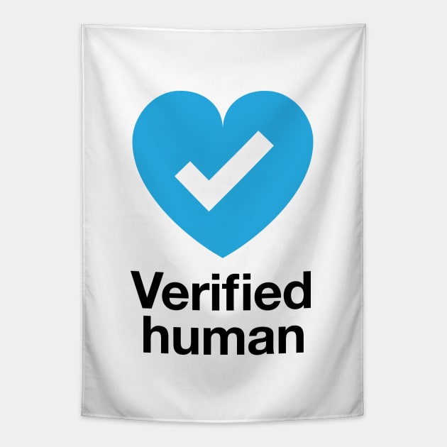 Verified Human Checkheart Tapestry by avperth