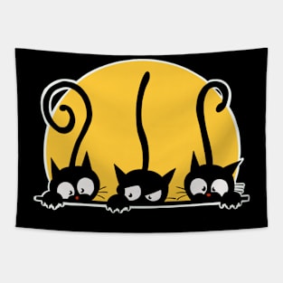 Trio Cat Hide Tapestry