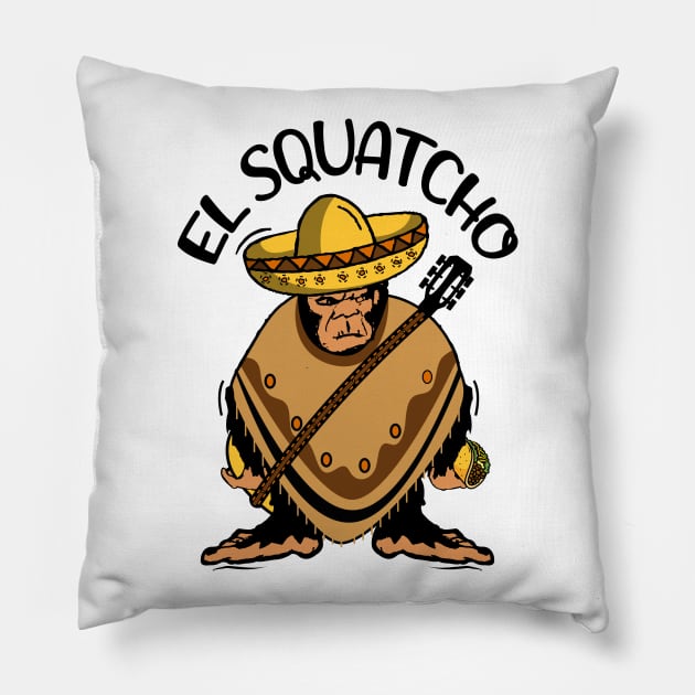 Bigfoot El Squatcho Pillow by Tesszero