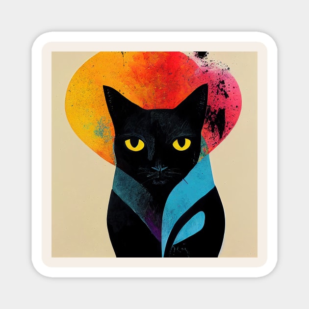 Abstract Cat Magnet by n23tees