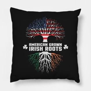 American Grown With Irish Roots Awesome Ireland Pillow