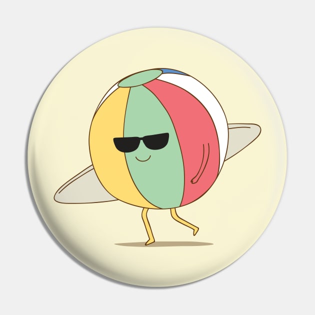 beach ball Pin by milkyprint