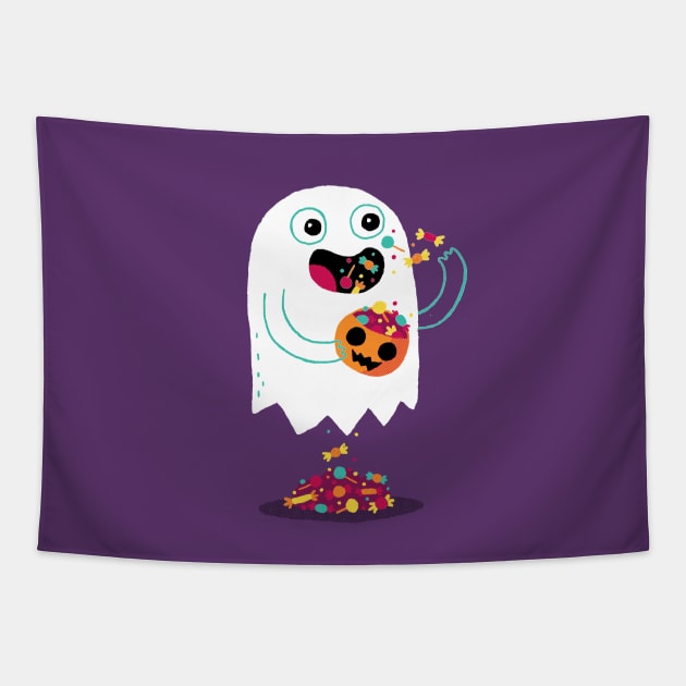 Ghost Candy Tapestry by DinoMike