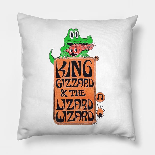 king gizzard lizard wizard Pillow by Rubenslp