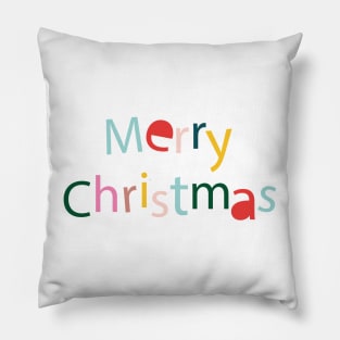 Colorful Merry Christmas Pillow