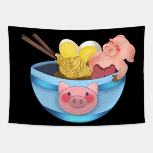 Ramen Piggy Tapestry