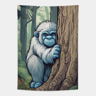 awkward yeti inspired Shy Sasquatch Tapestry