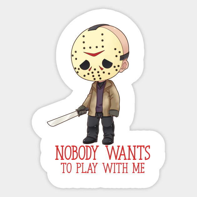 Sad Jason The Friday Cute Jason The Friday Chibi Jason Jason Friday The 13th Sticker Teepublic