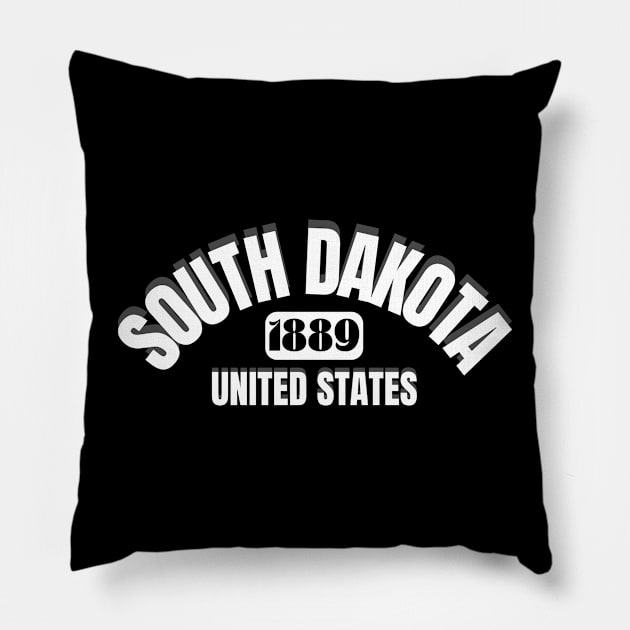 SOUTH DAKOTA Pillow by Suddenly Mood