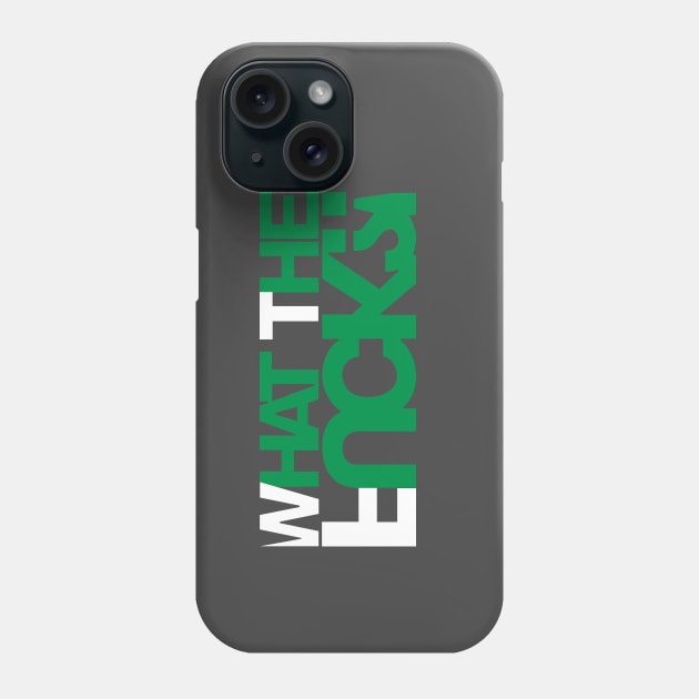 What the Fu*k?! WTF Yellow Green Phone Case by Acid_rain