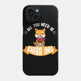 shiba inu puppy illustration Phone Case