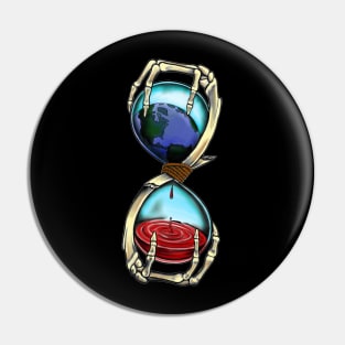 Hour Glass Global Warming II Pin