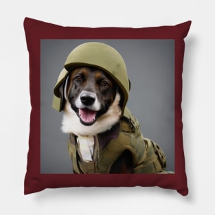 perro soldado Pillow